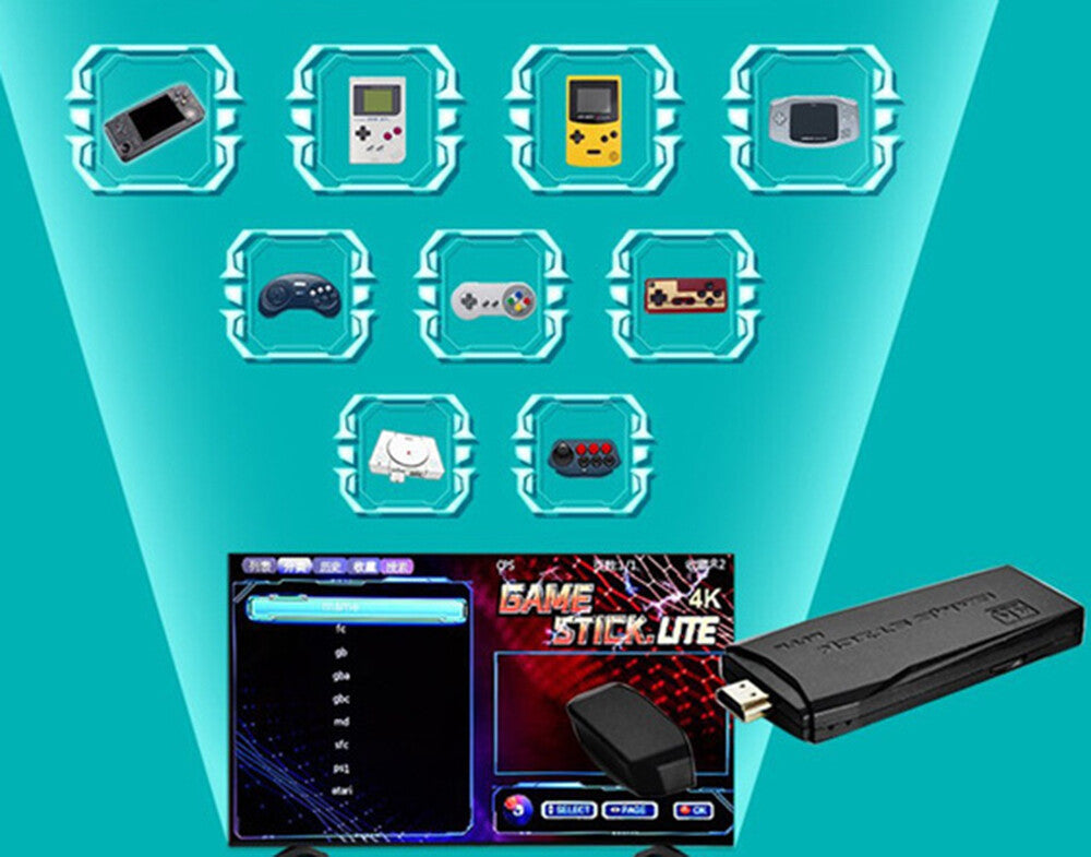 Consola retro Game Stick de RetroBit con 2 controles inalámbricos (foto 2 de 9)